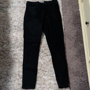 Abercrombie & Fitch High Rise Super Skinny Jeans - Black